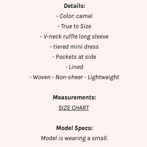 🆕 Ruffled Long Sleeve Tiered Dress in Camel - Picture 8 of 8